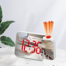 منبه رقمي ذكي مع جهاز عرض بدرجة حرارة USB 180 درجة ، غفوة DS-8590L