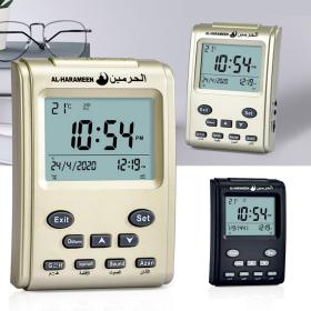 ساعة الأذان الحرمين – بشاشة LCD تدعم توقيتات الأذان لـ1500 مدينة