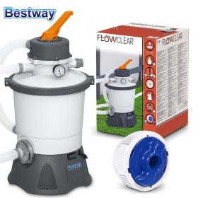 مضخة فلتر رملي FlowClear من Bestway – للمسابح 1100 إلى 18100 لتر – موديل 58515