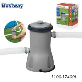 مضخة فلتر كرتوني FlowClear من Bestway – للمسابح 1100 إلى 17400 لتر – موديل 58386