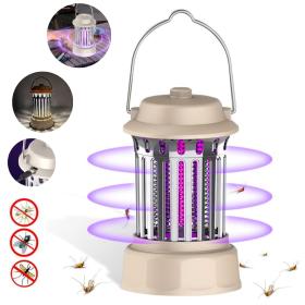 مصباح تخييم 2 في 1 مع فانوس طارد للبعوض، إضاءة UV 62 وشحن قابل لإعادة الاستخدام.