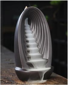 مواقد البخور الارتجاع الخزفي ، نافورة شلال الدخان ، التأمل ، العلاج بالروائح